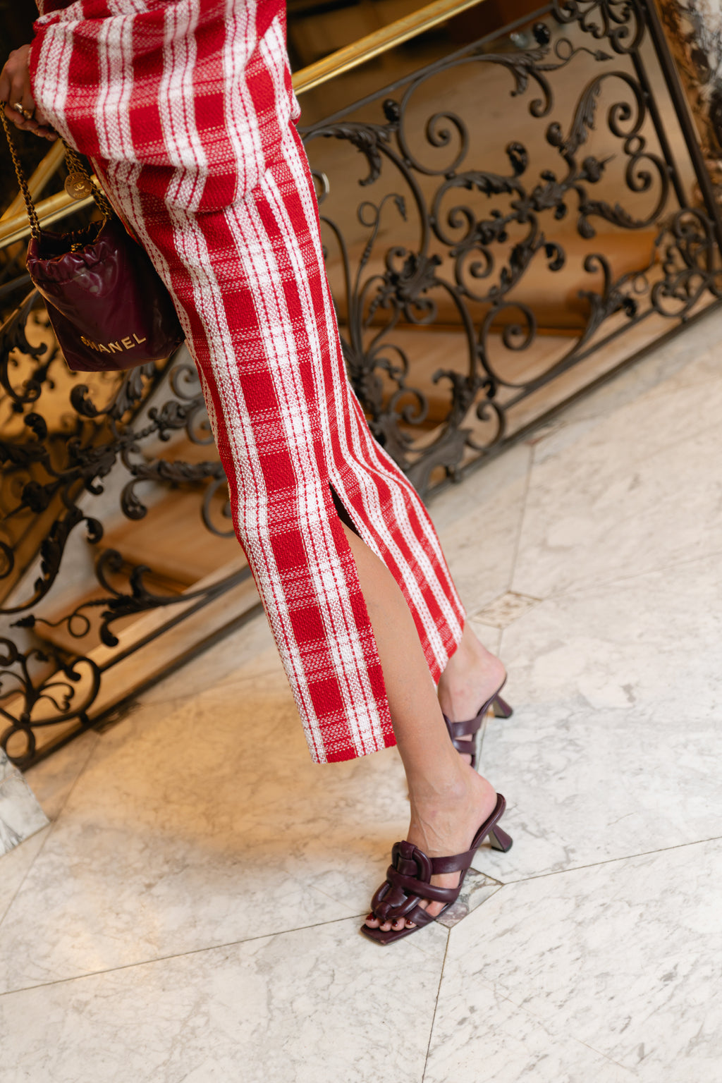 Cosette skirt red/off white checks