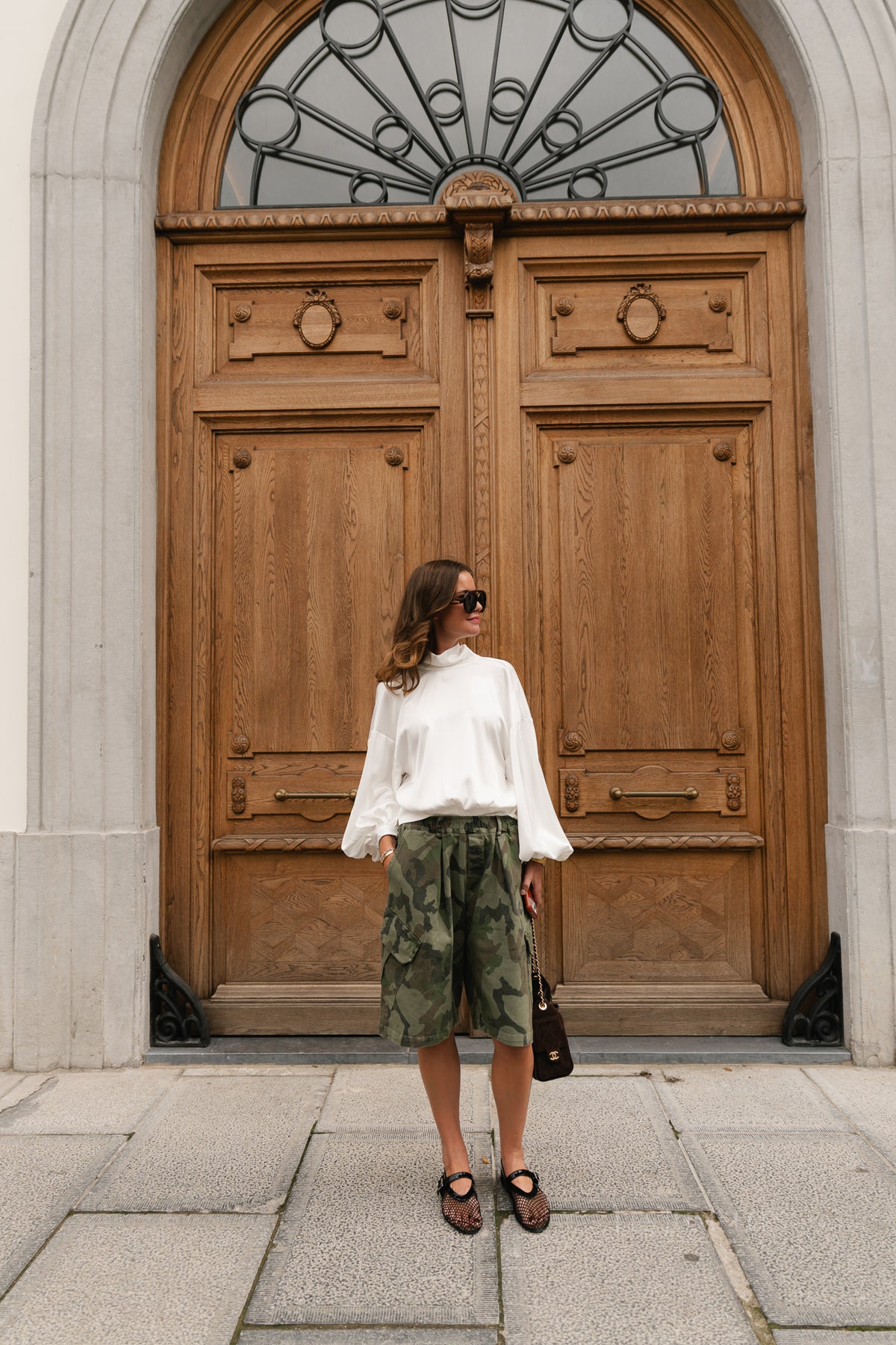 AmberSW satin blouse off white