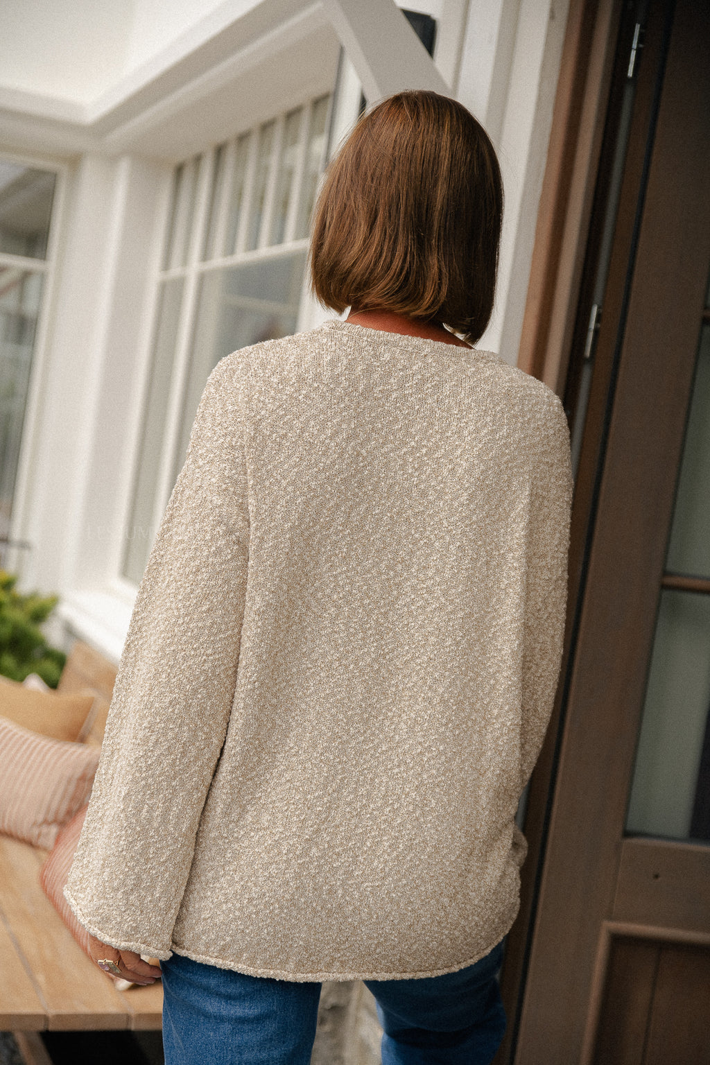 Pull Faline crème/blanc