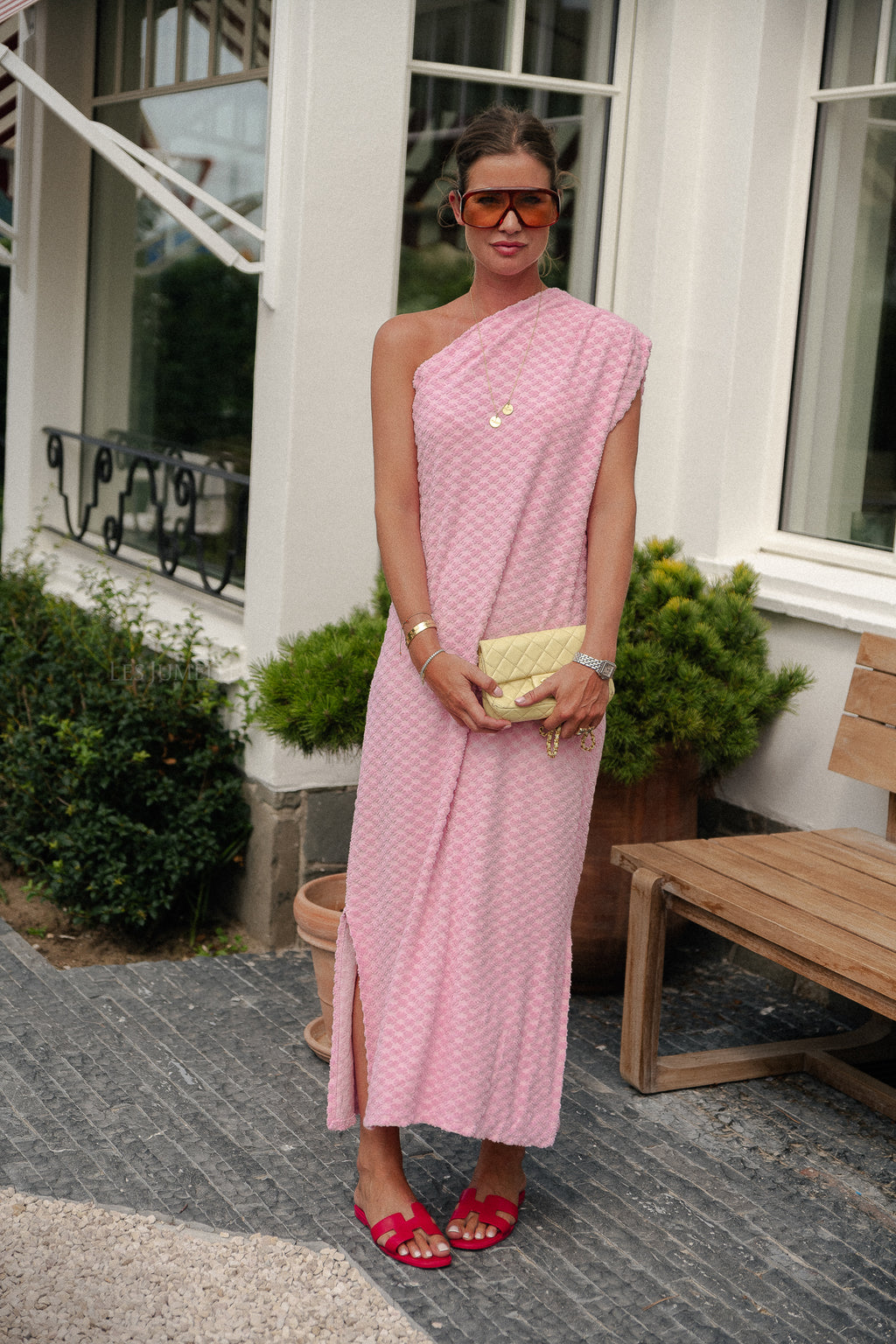 Robe asymétrique Opal rose