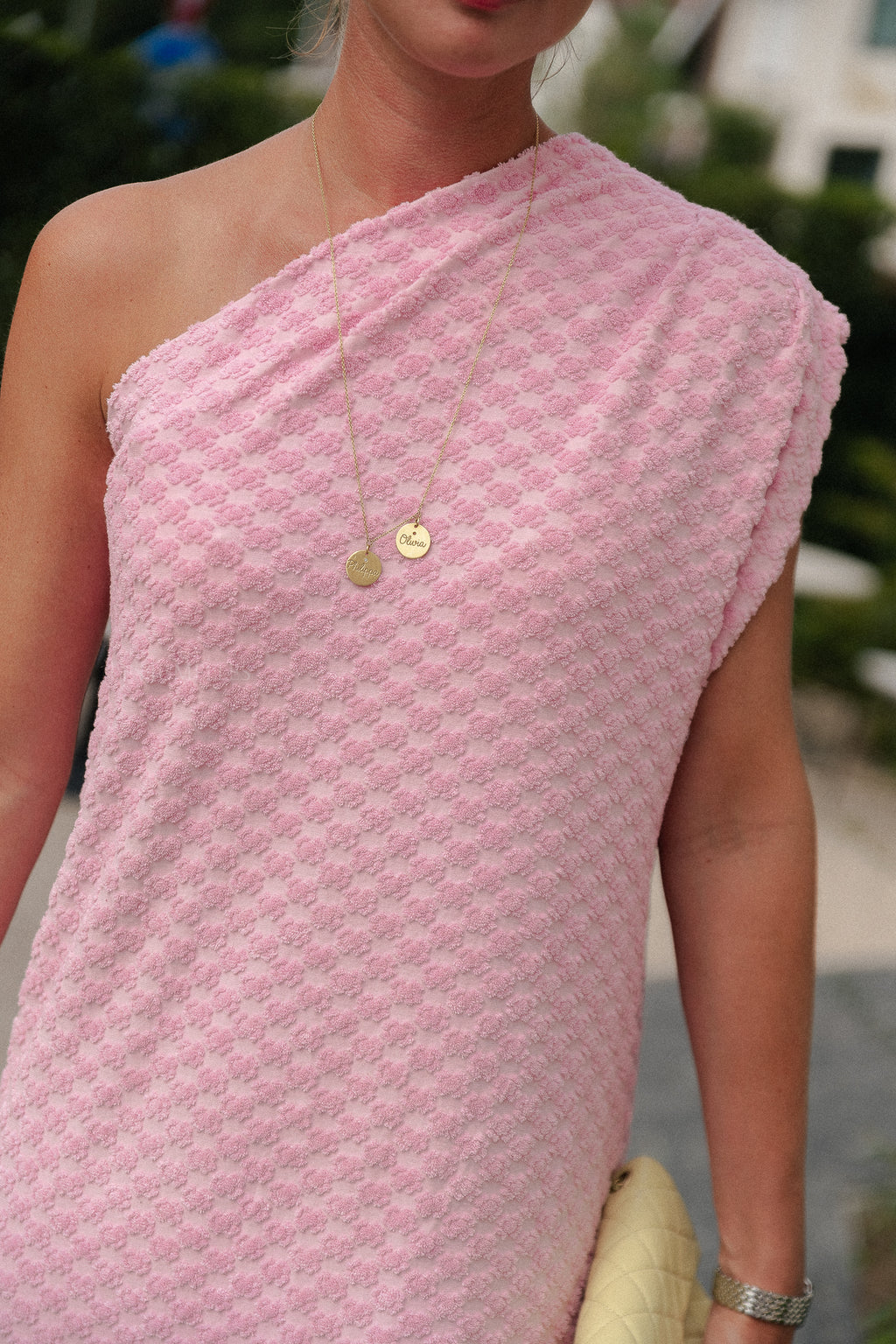 Robe asymétrique Opal rose