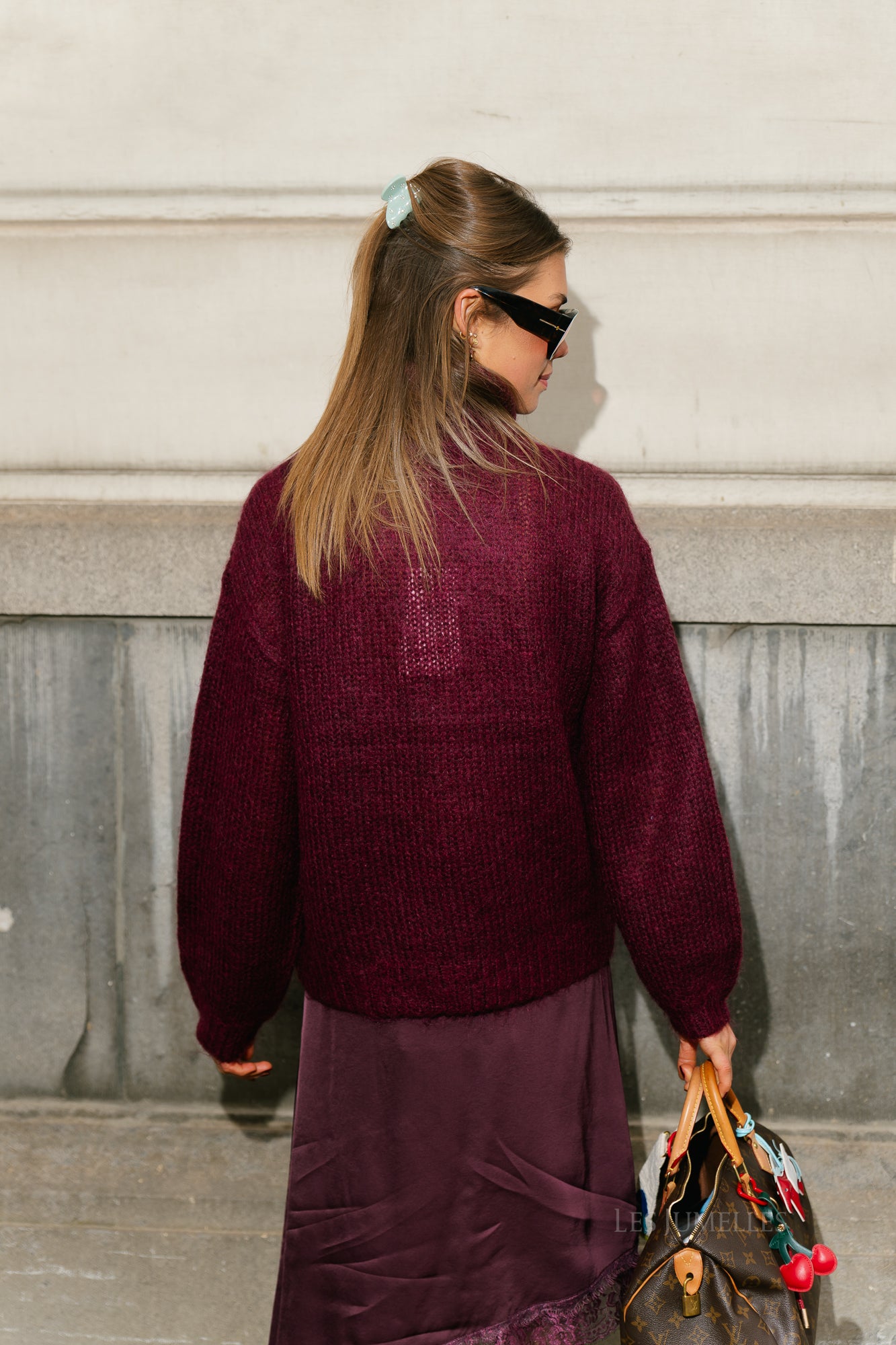 YASLambi LS knit rollneck pullover port royale