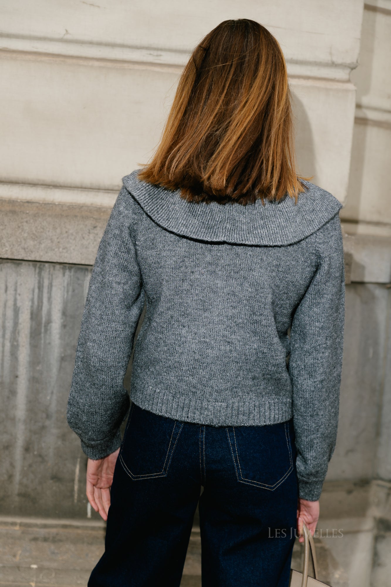 OBJDenisi L/S knit cardigan medium grey melange