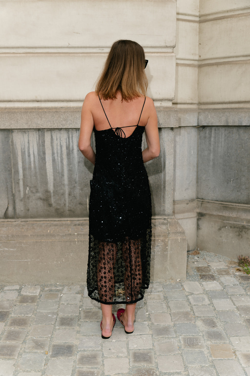 OBJMaisy SL long dress black