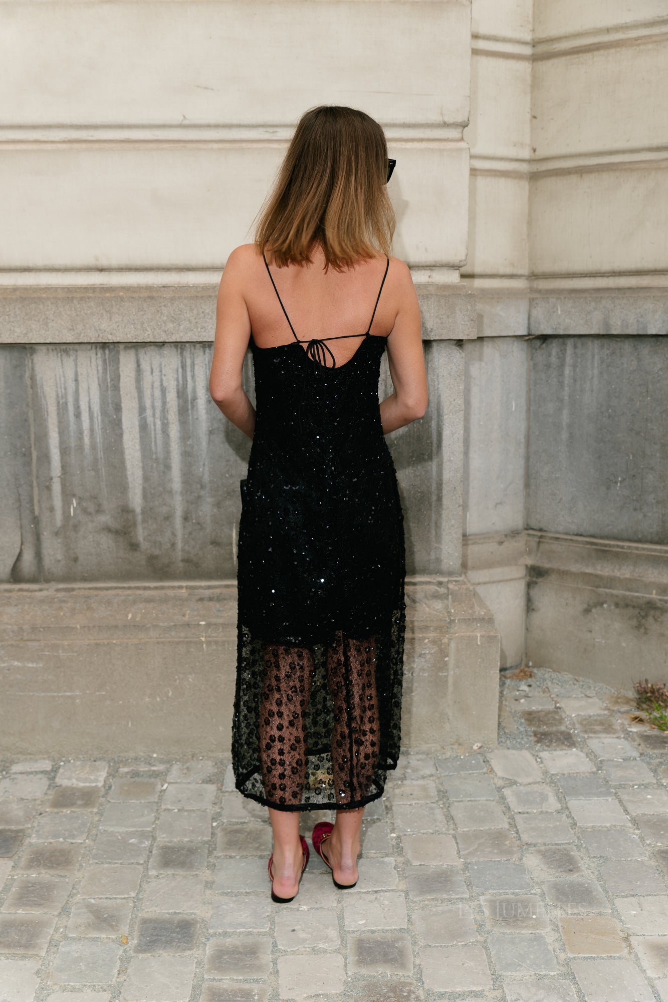 OBJMaisy SL long dress black