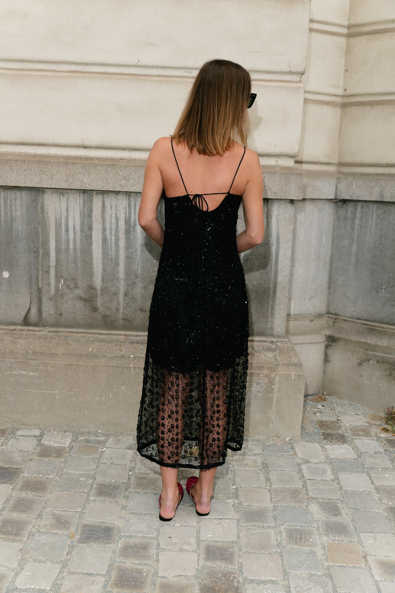 OBJMaisy SL long dress black