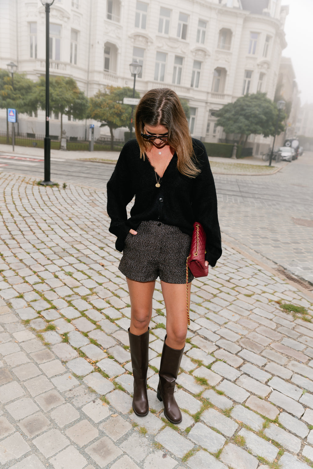 Onorina mohair cardigan black