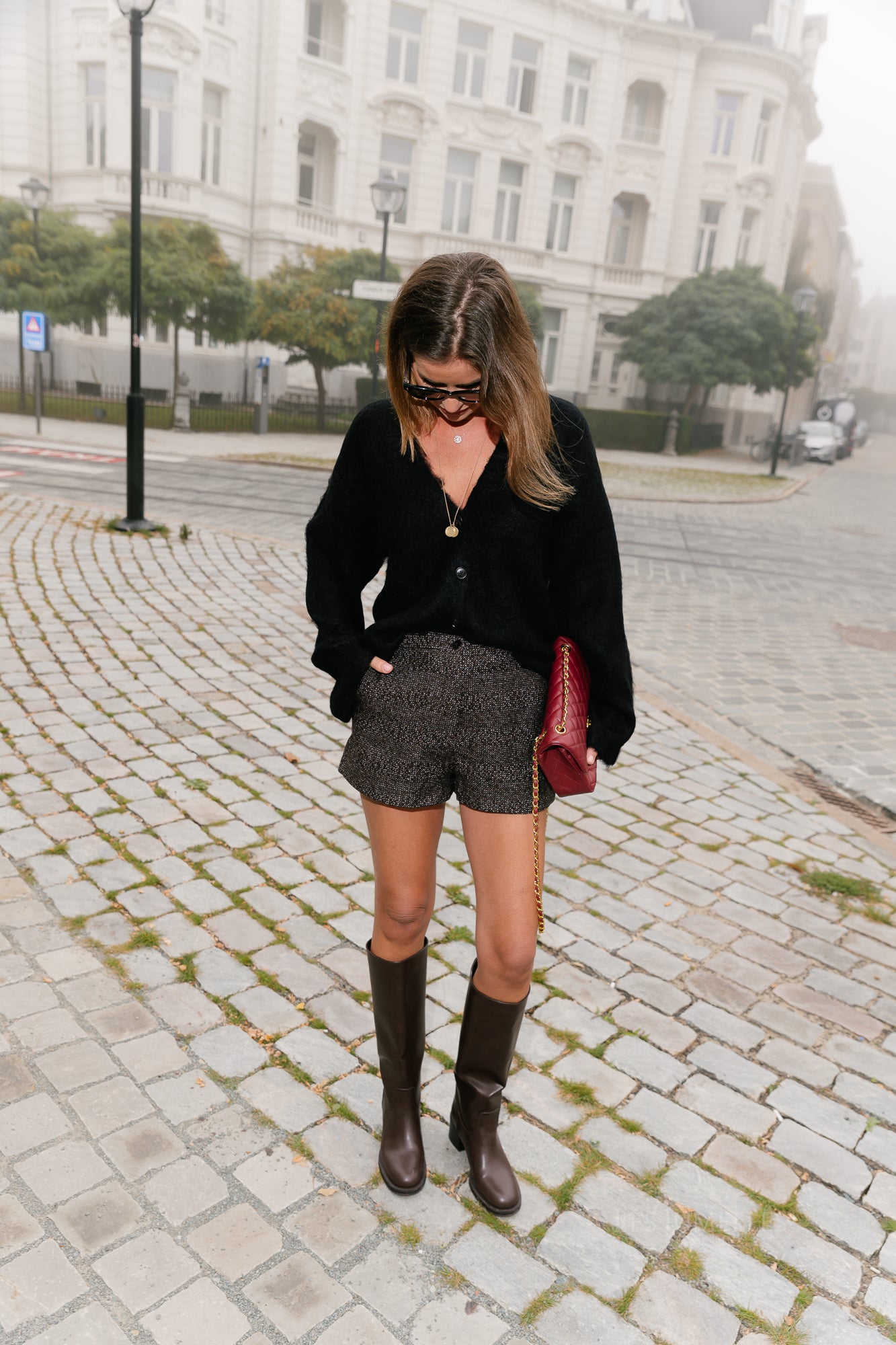 Onorina mohair cardigan black