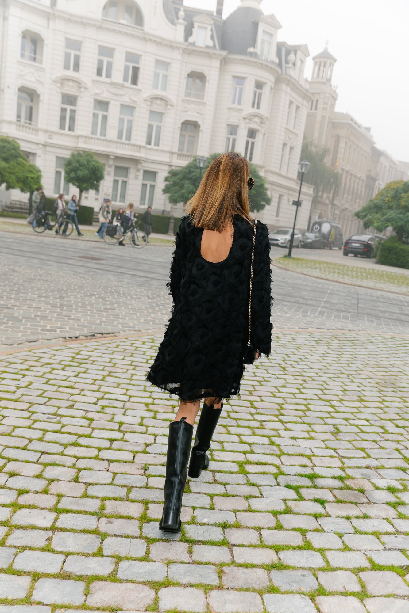 YASDio LS short dress black