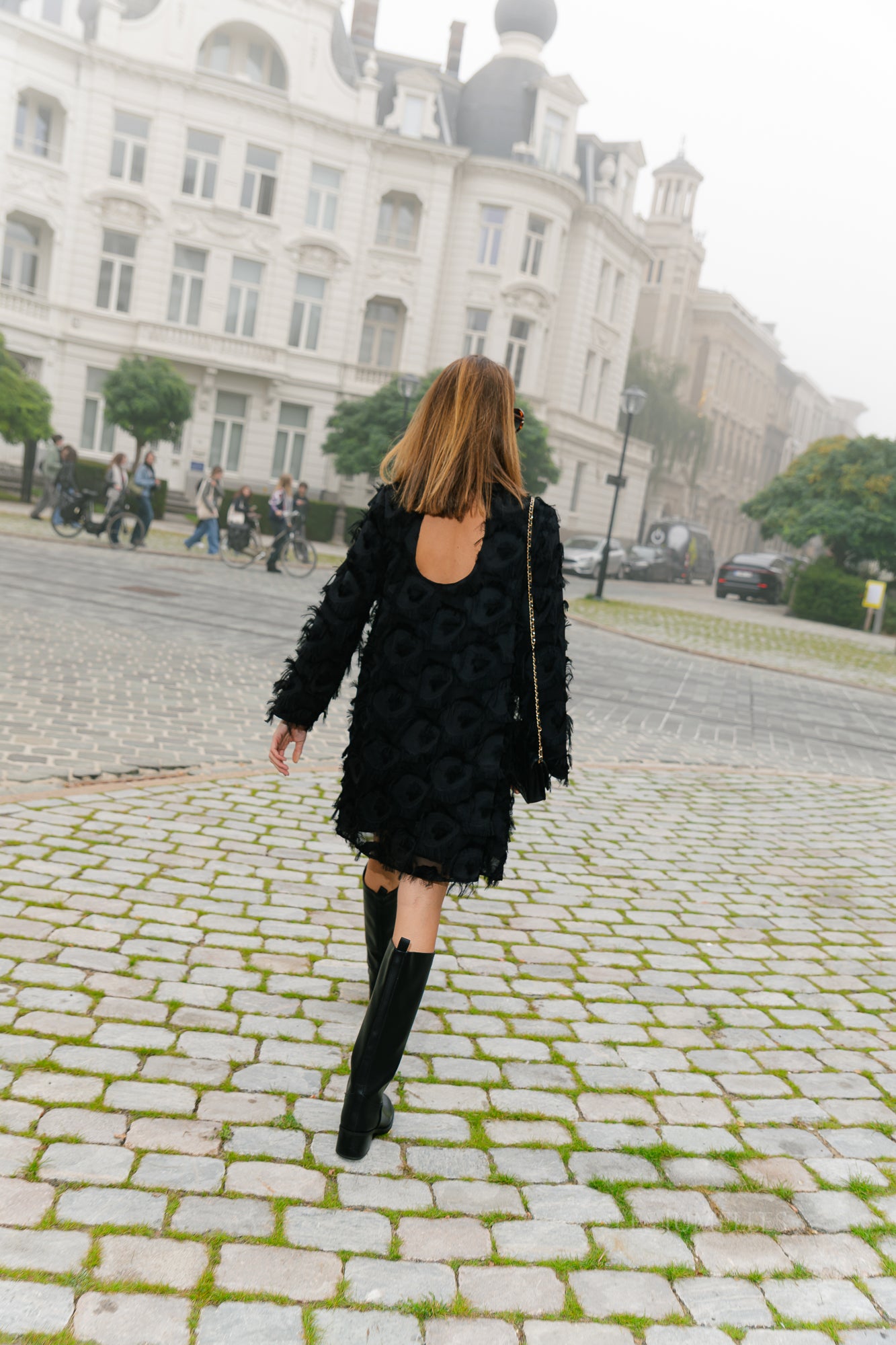 YASDio LS short dress black