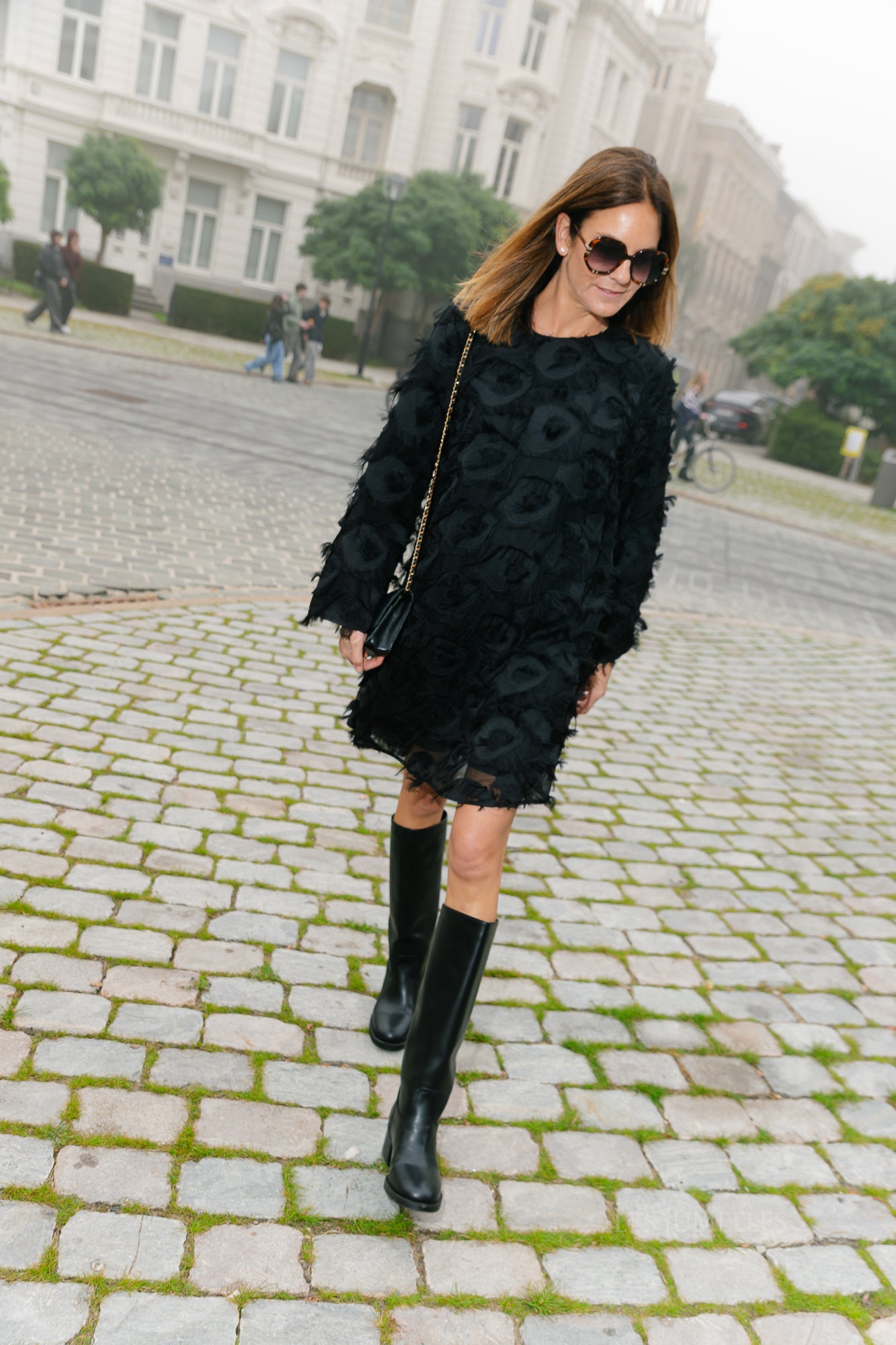 YASDio LS short dress black