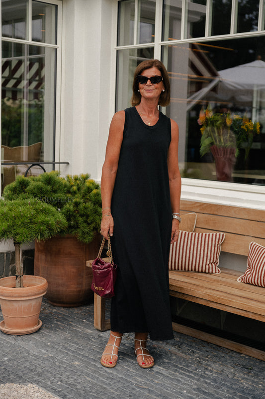 Les Jumelles Robe longue Sally noire