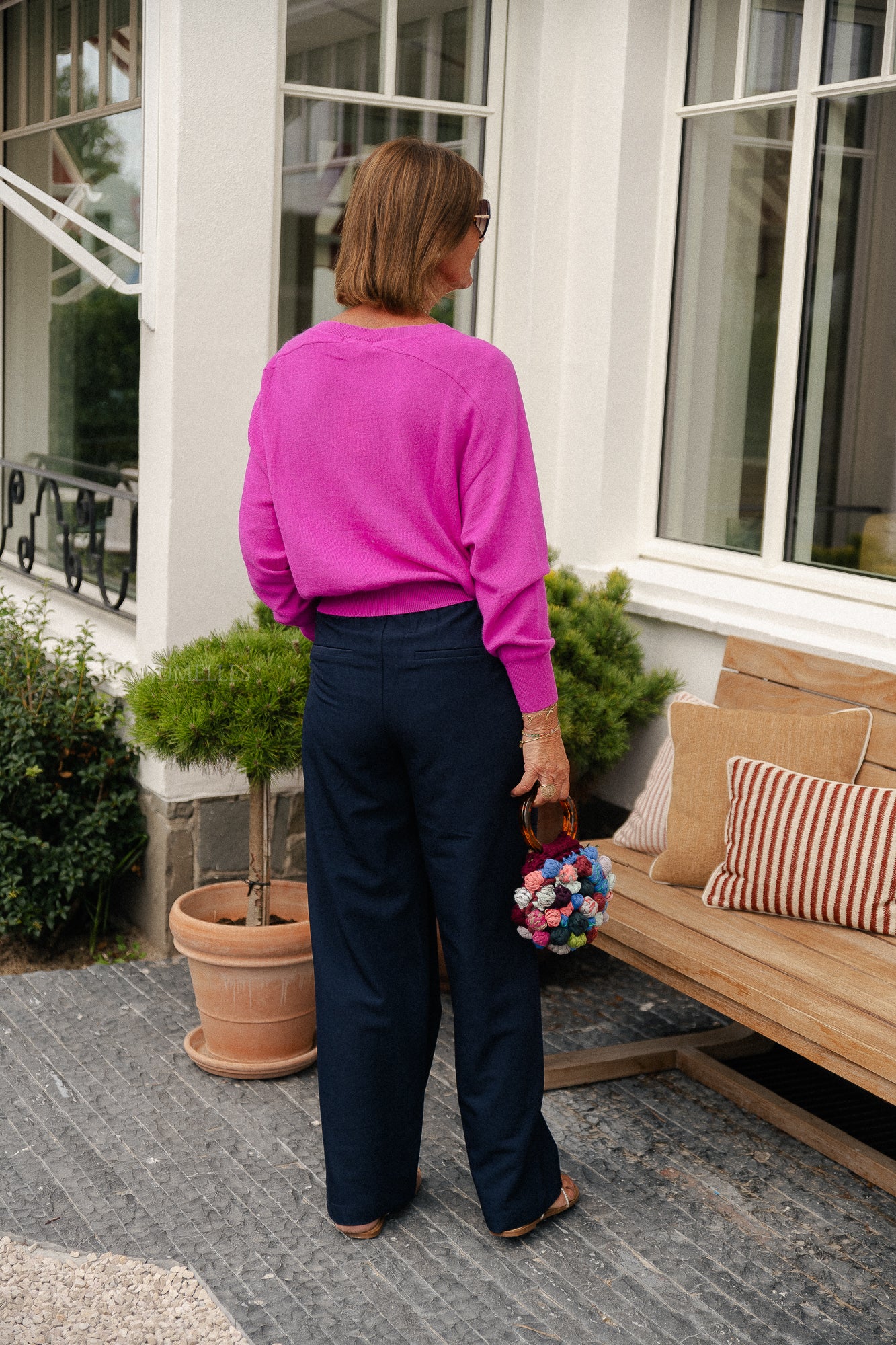 Pantalon blazer bleu marine Yasdakota HW