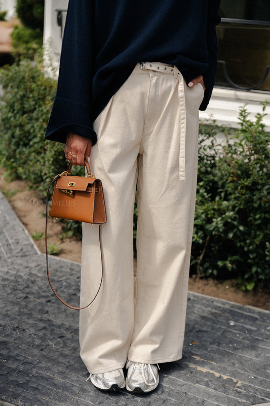 Les Jumelles Pantalon en jean Juno naturel