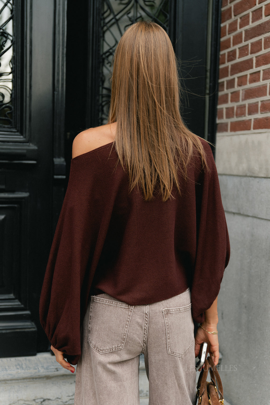 Charline cropped sweater burgundy