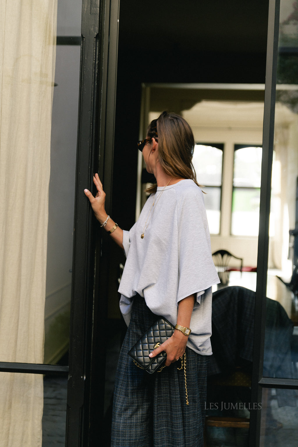 Cassie oversized T-shirt grey melange