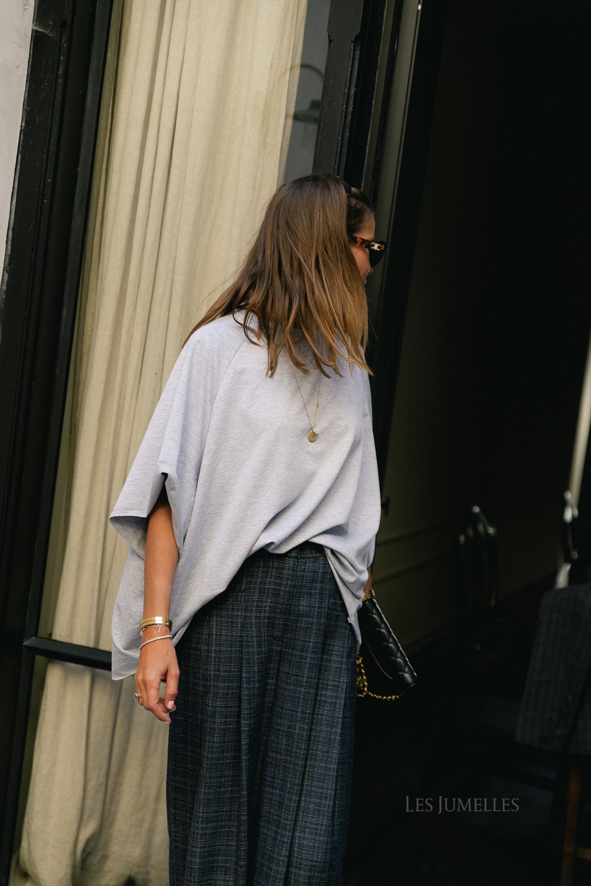 Cassie oversized T-shirt grey melange