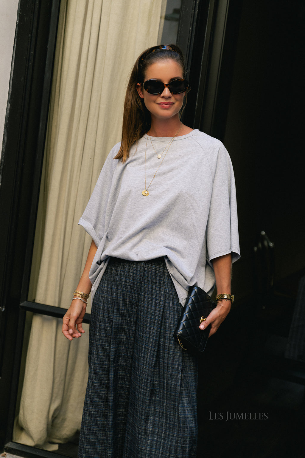 Cassie oversized T-shirt grey melange