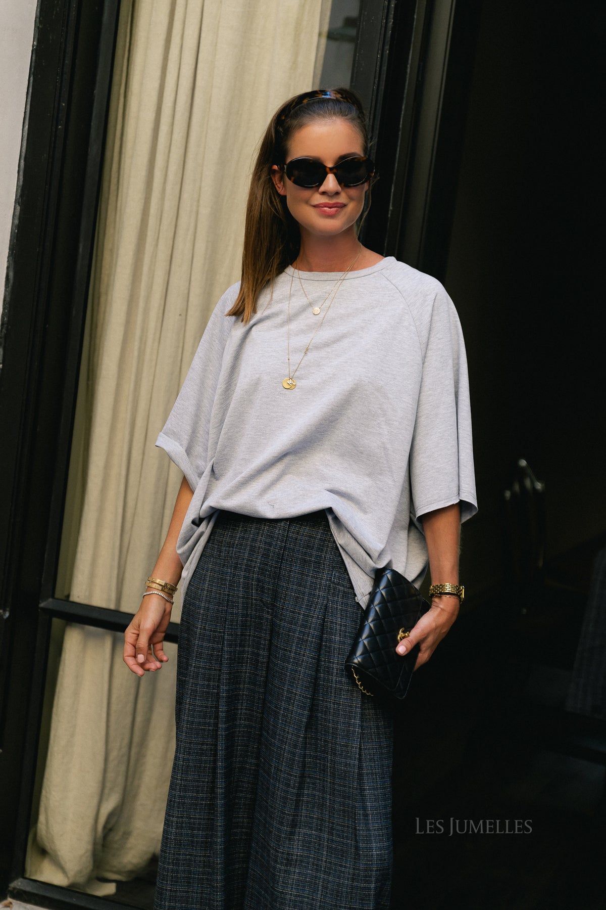 Cassie oversized T-shirt grey melange
