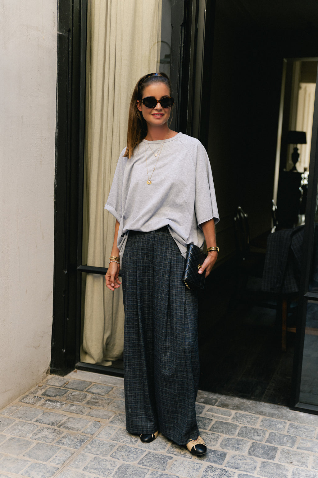 Cassie oversized T-shirt grey melange