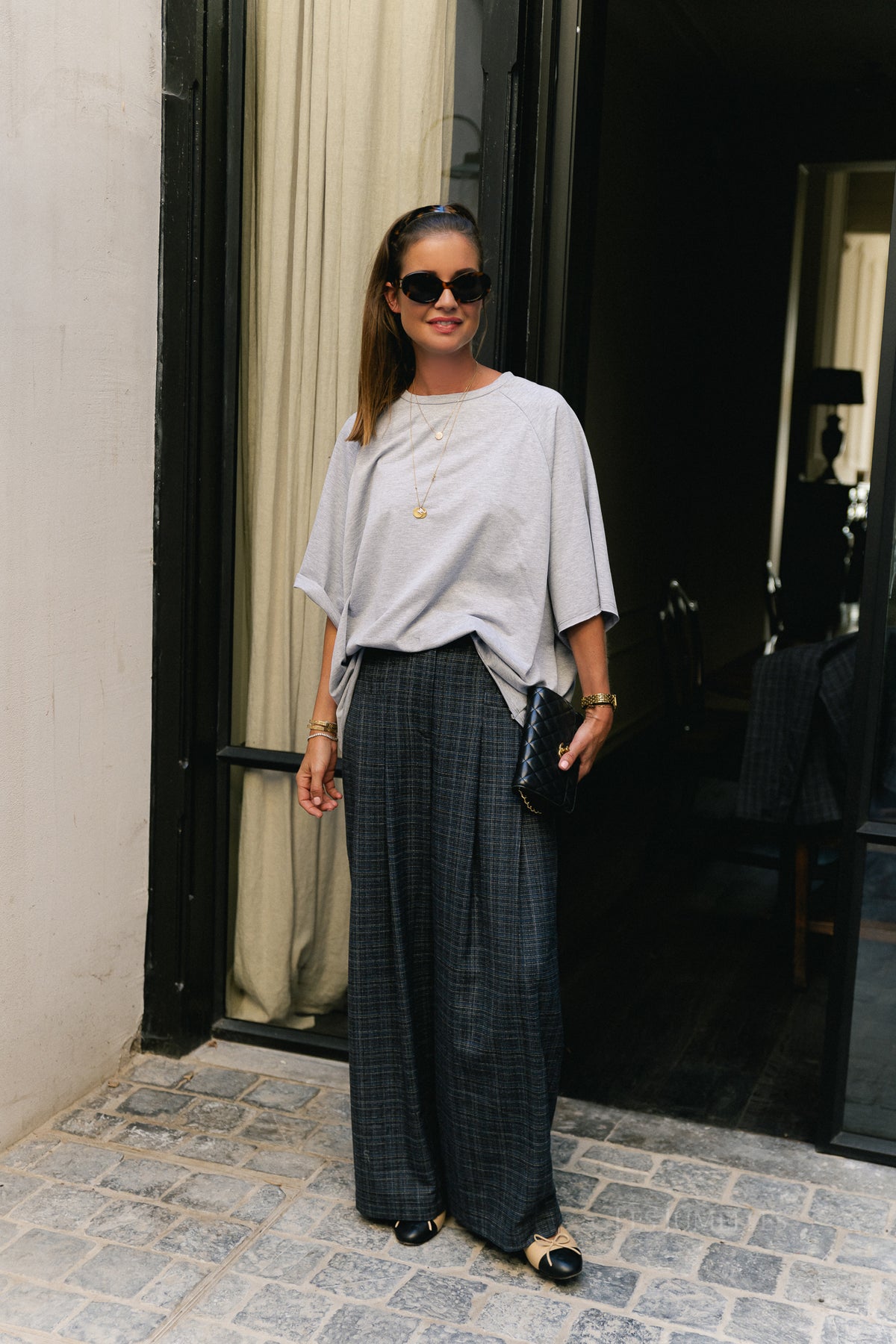 Cassie oversized T-shirt grey melange
