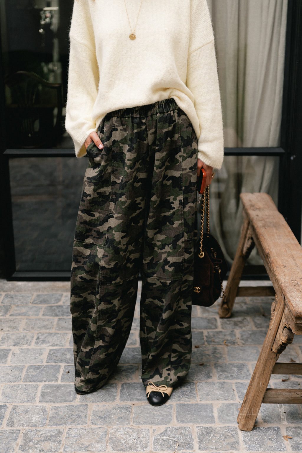 Gia balloon pants camouflage print
