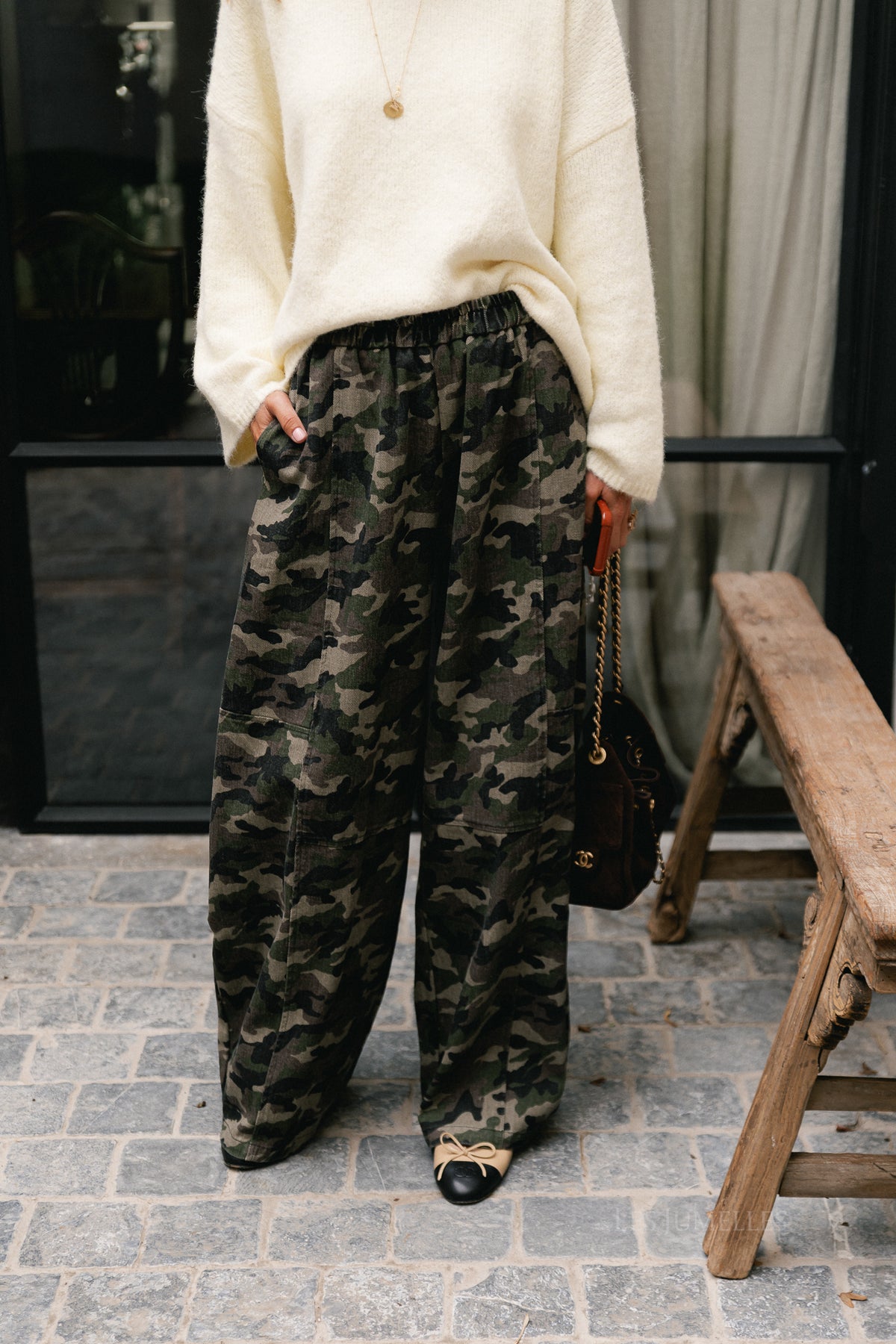 Gia balloon pants camouflage print