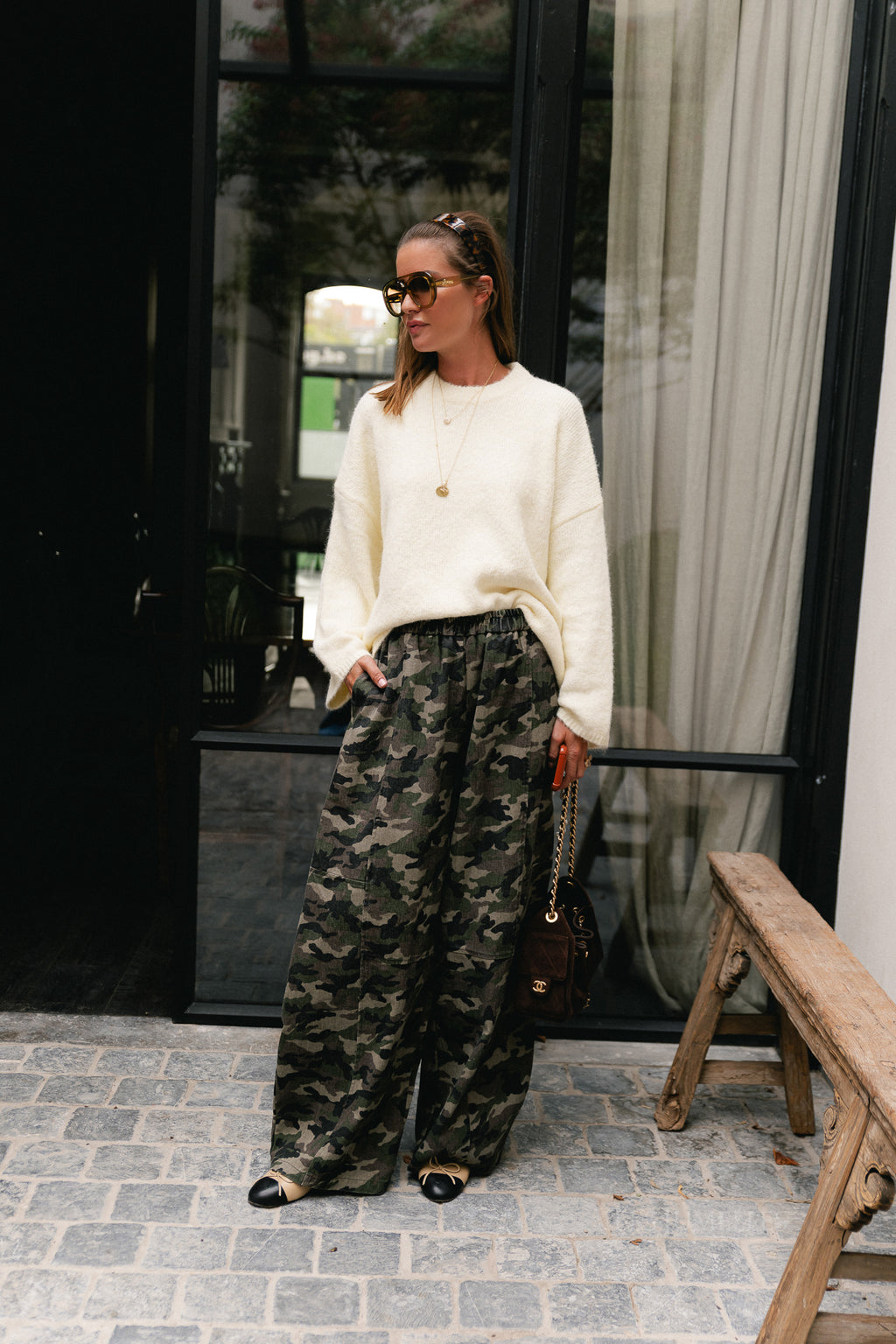 Gia balloon pants camouflage print