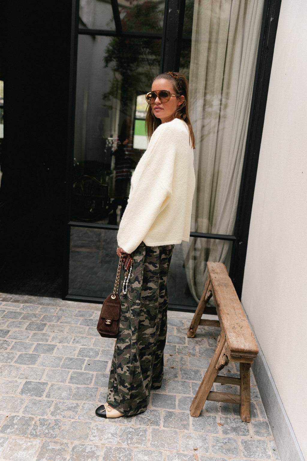 Gia balloon pants camouflage print