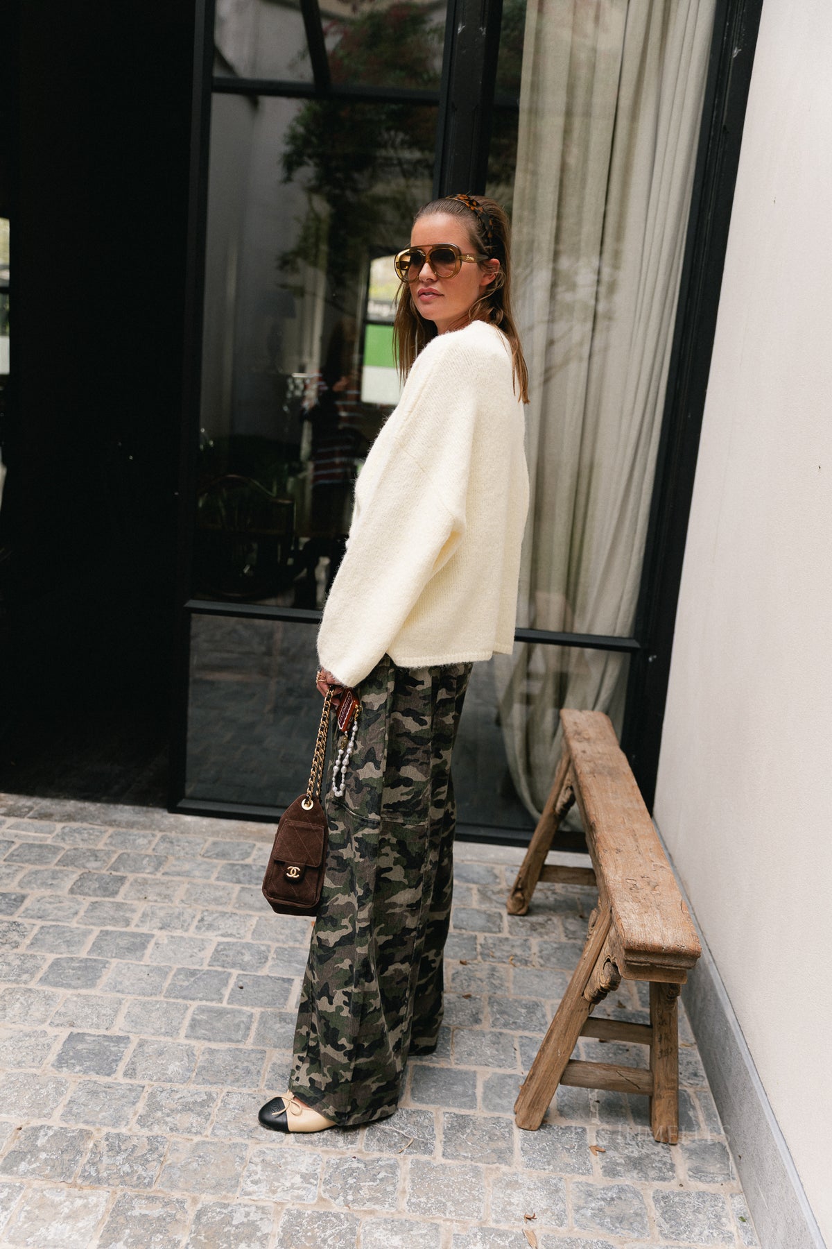 Gia balloon pants camouflage print