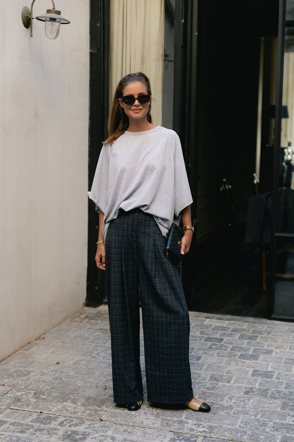 Cassie oversized T-shirt grey melange