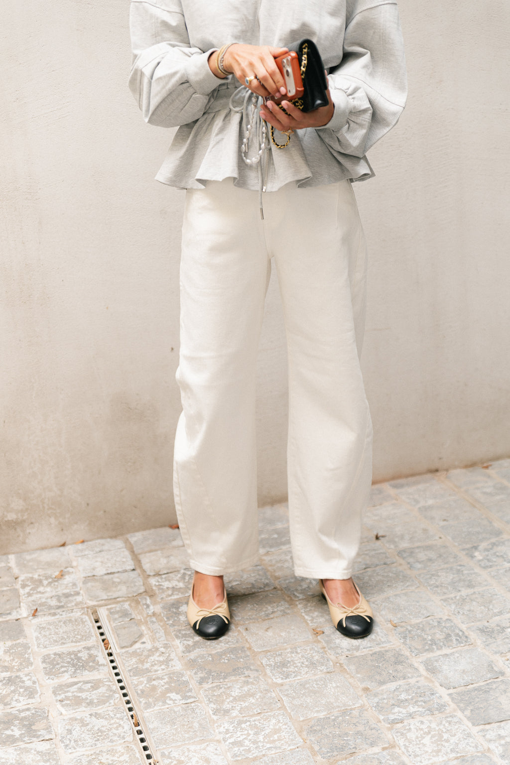Isabella balloon fit jeans ecru