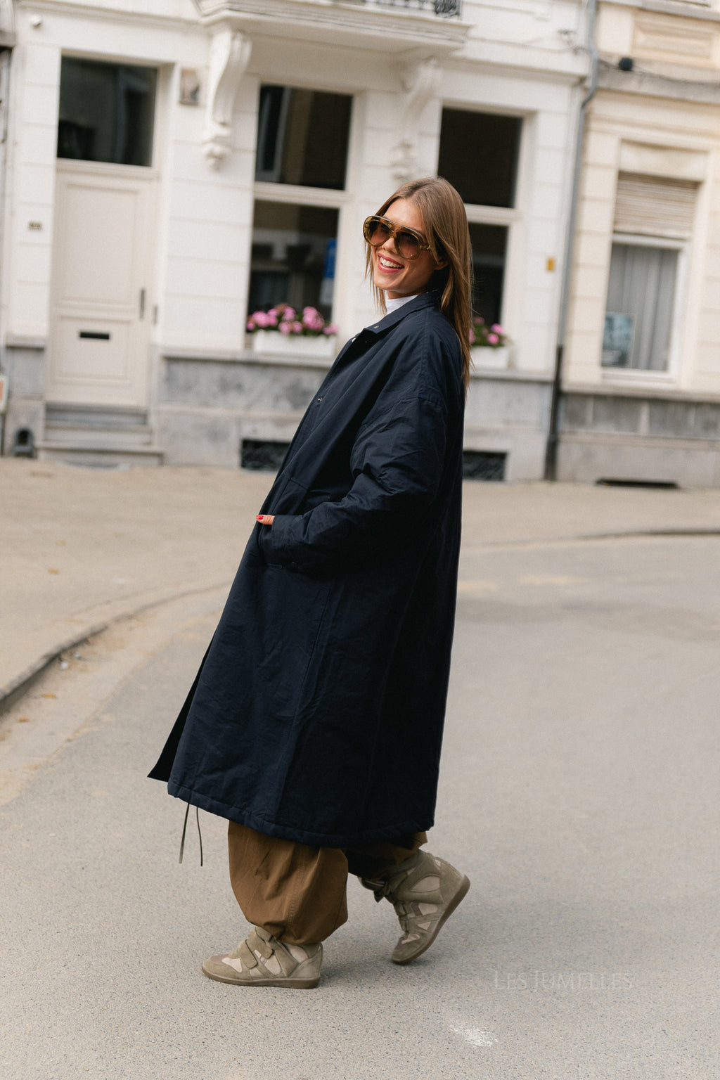 Audrey coat navy blue