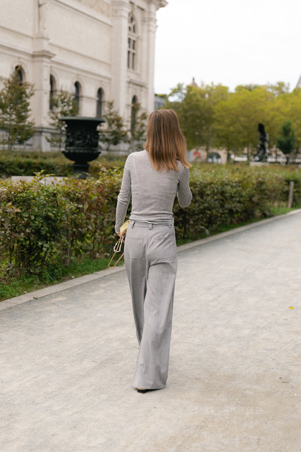 VIElianne O-neck LS top NOOS light grey melange/snow white