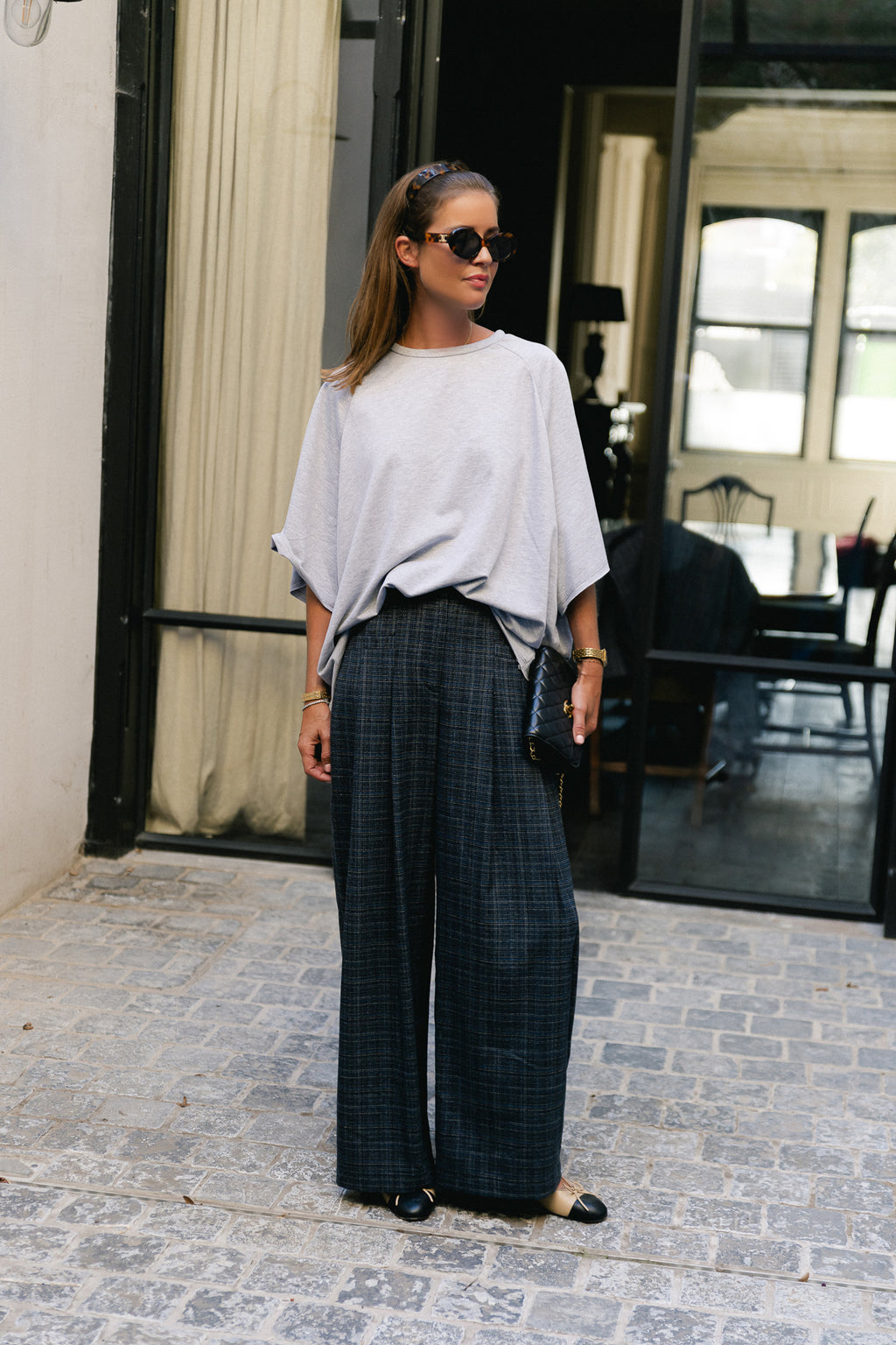 Cassie oversized T-shirt grey melange