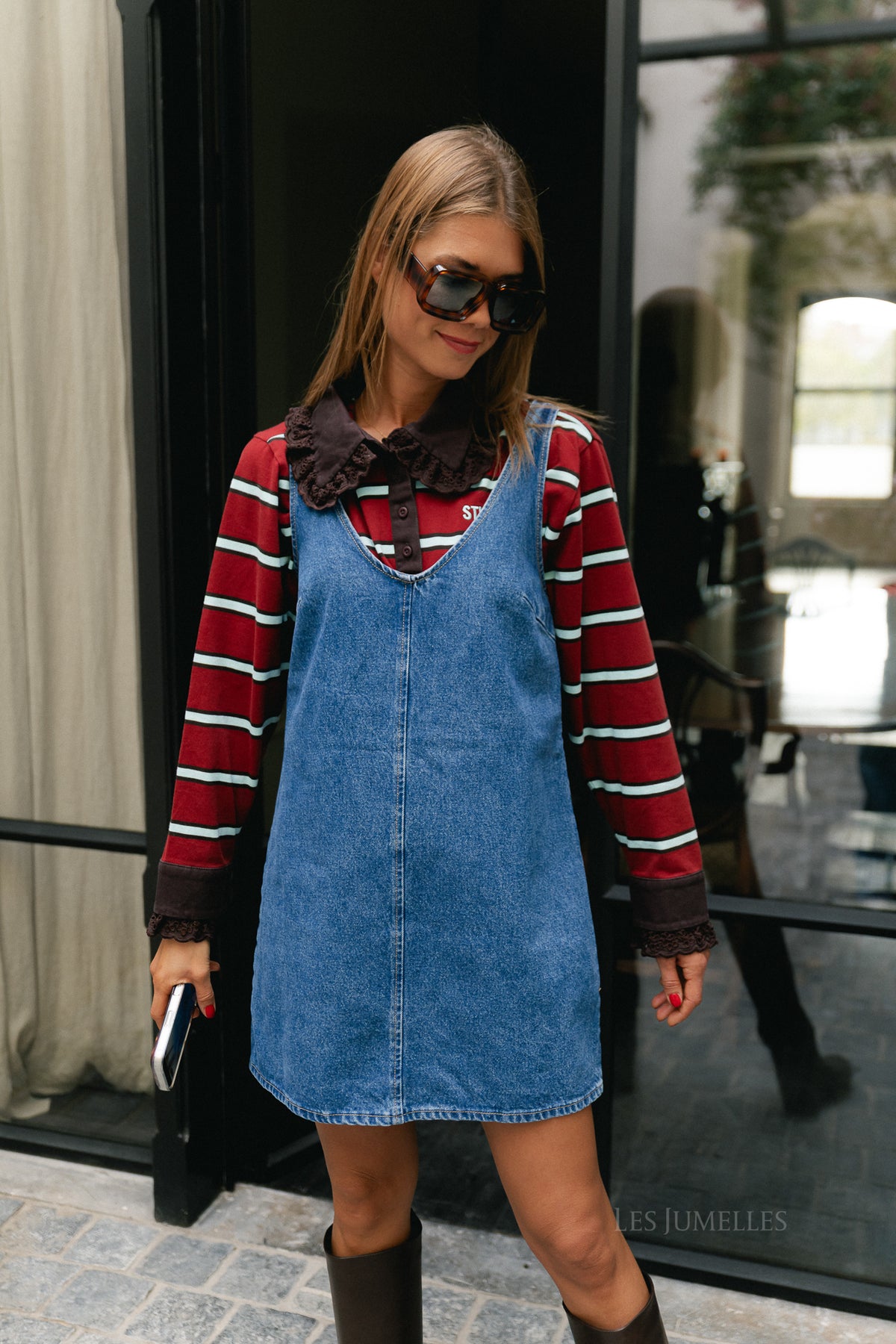 Kana denim dress mid blue denim