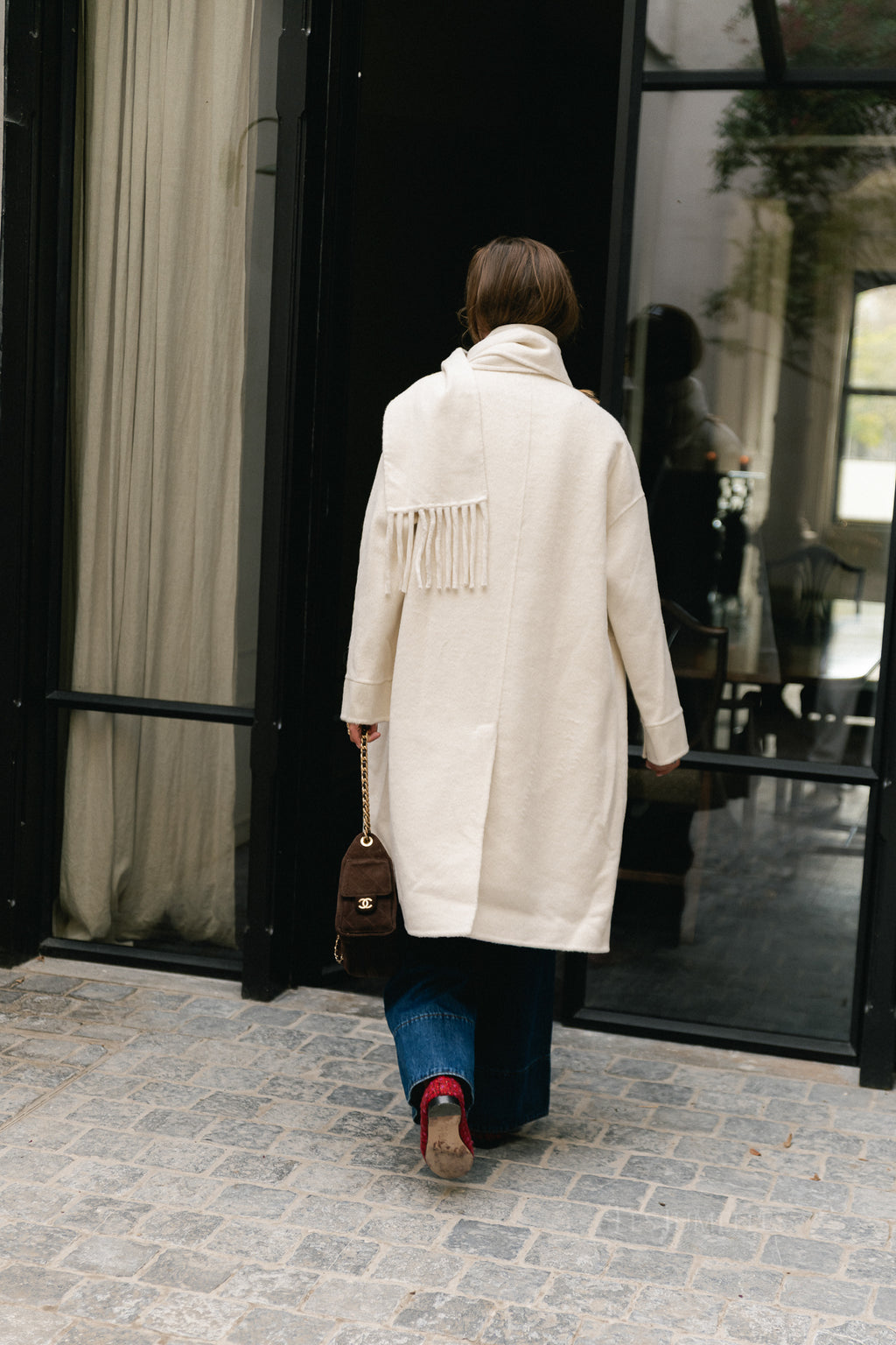Harlow wool coat ecru