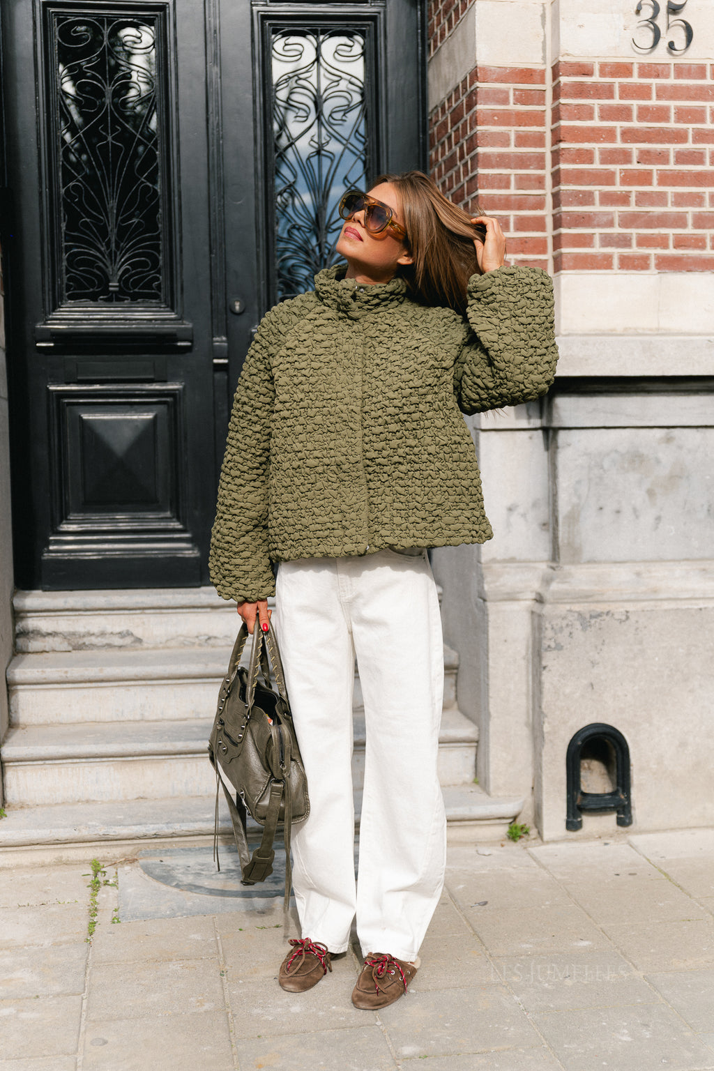 OBJKolka LO bomber jacket martini olive