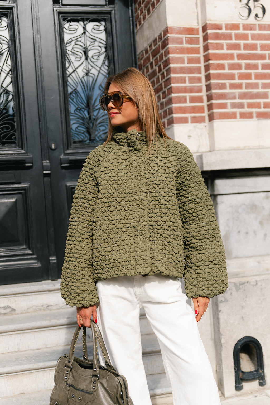 OBJKolka LO bomber jacket martini olive