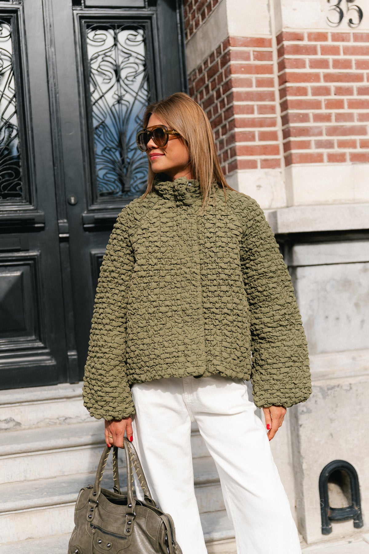 OBJKolka LO bomber jacket martini olive