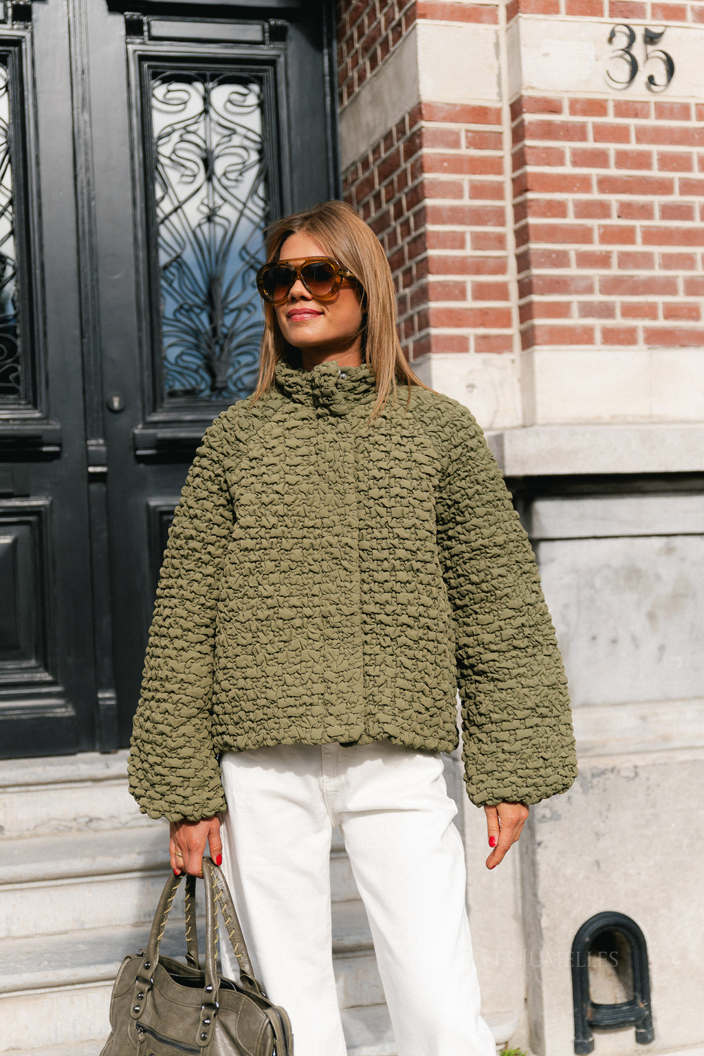 OBJKolka LO bomber jacket martini olive