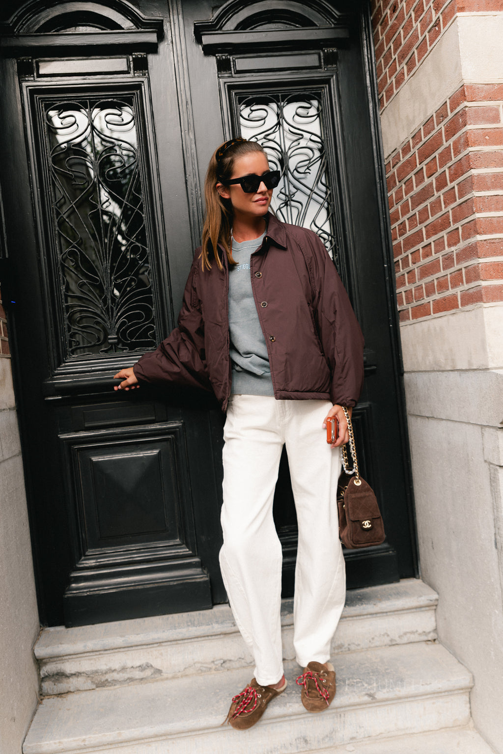 Jodie padded jacket maroon