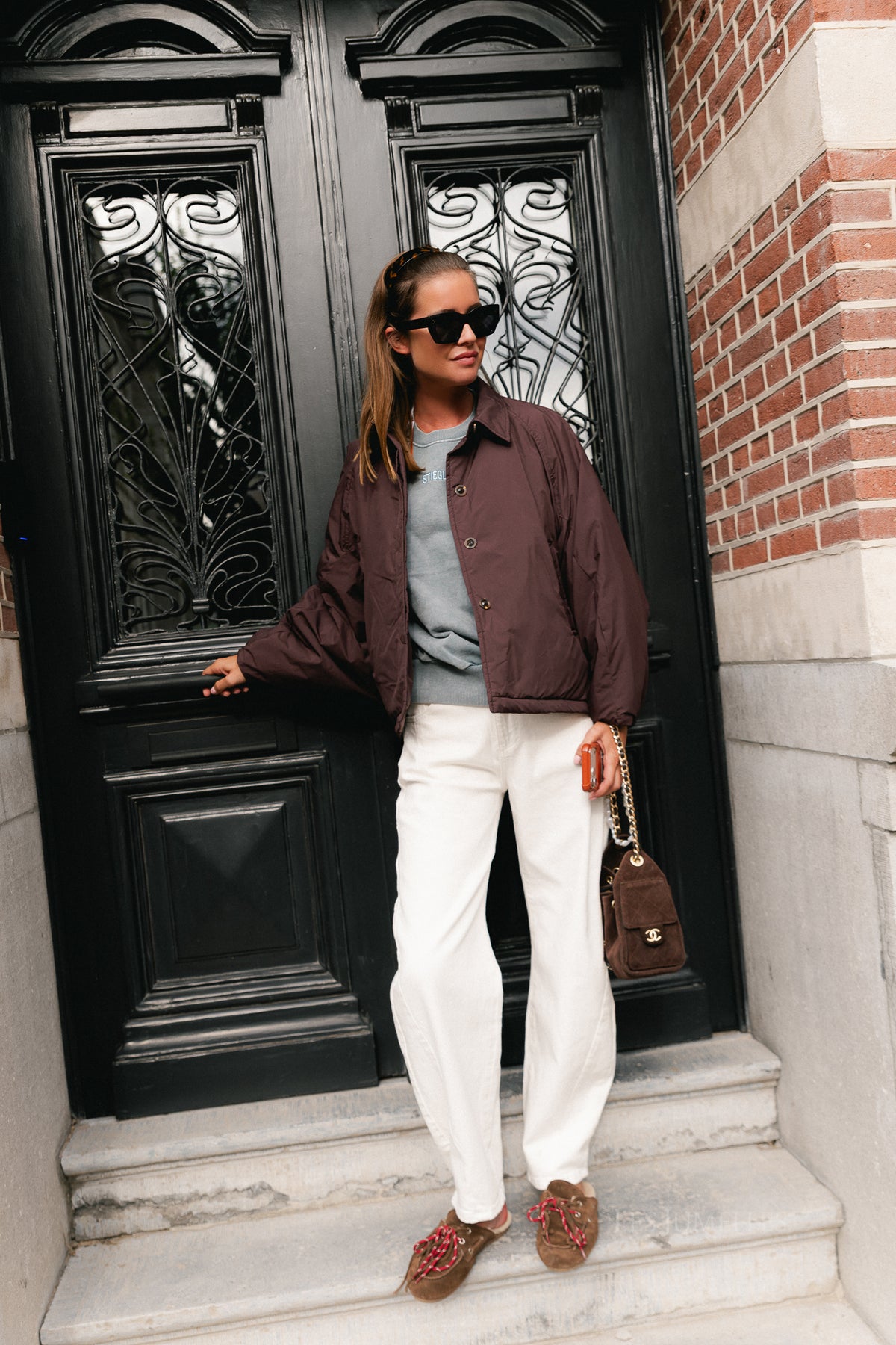 Jodie padded jacket maroon