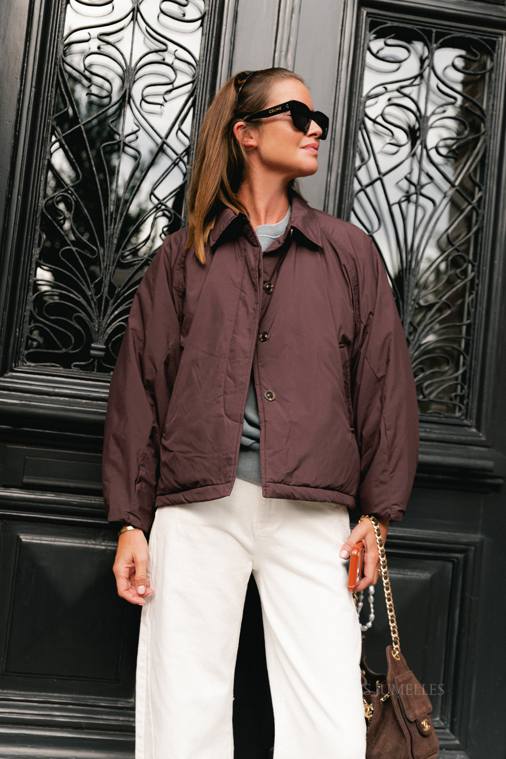 Jodie padded jacket maroon