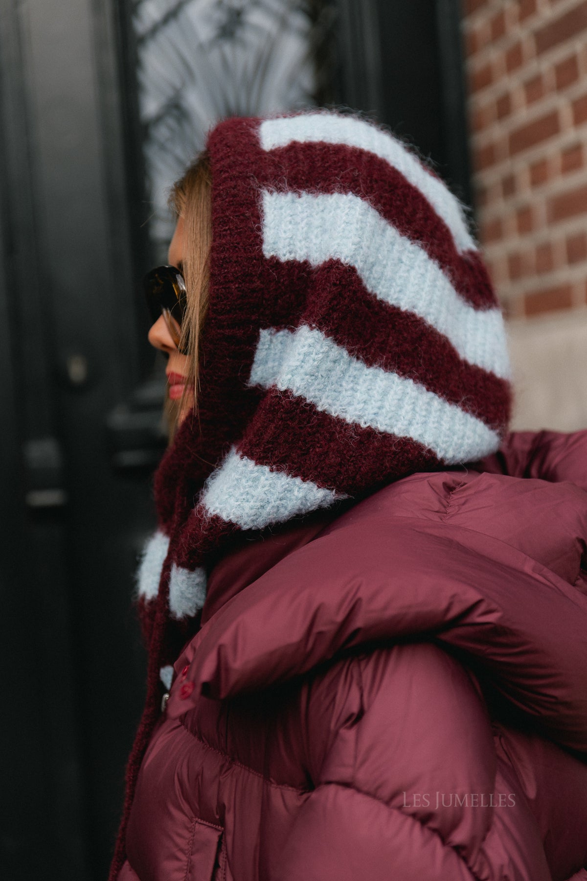 OBJMilu knit balaclava NOOS windsor wine/serenity