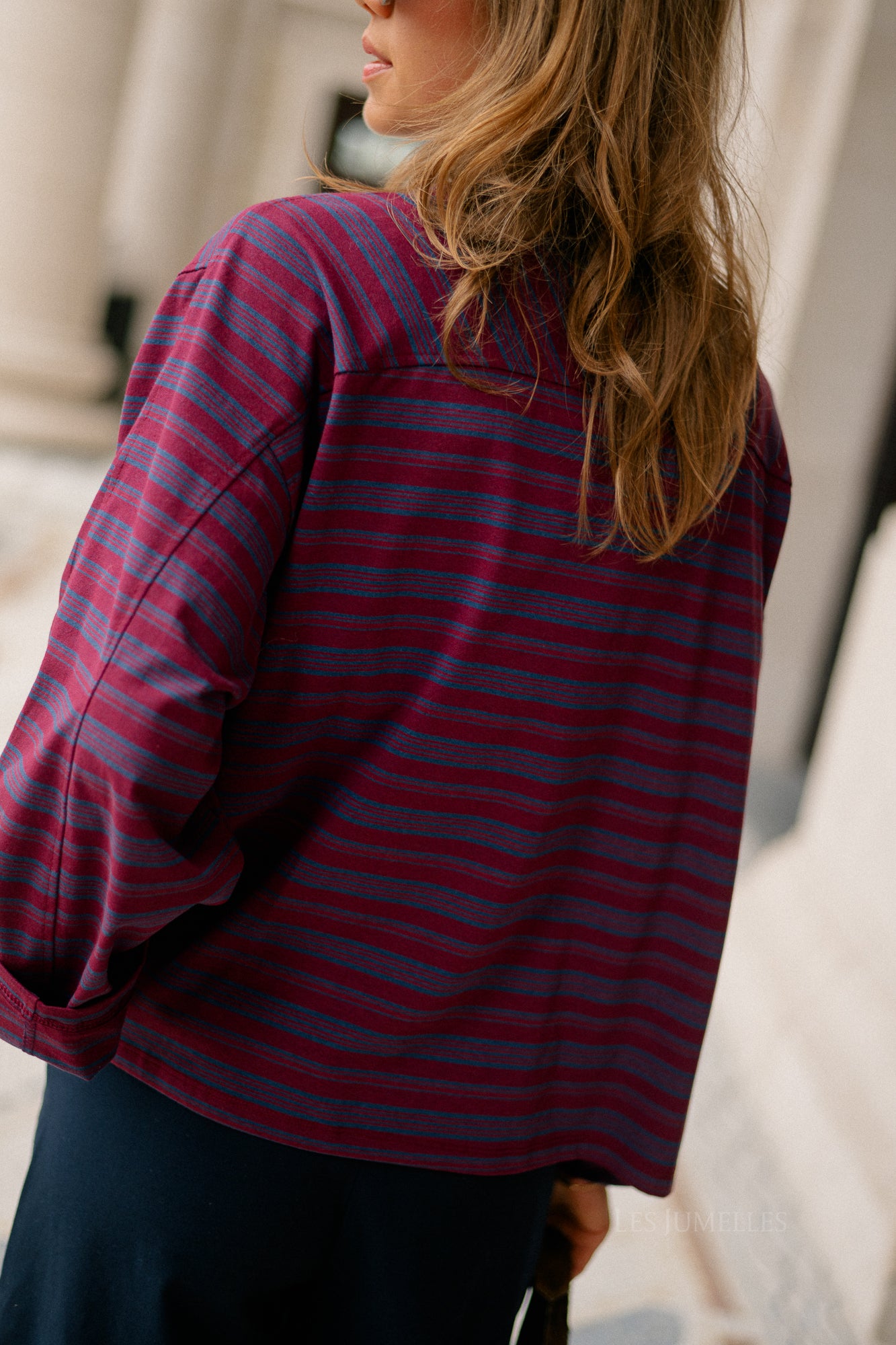 Estelle striped T-shirt blue/burgundy