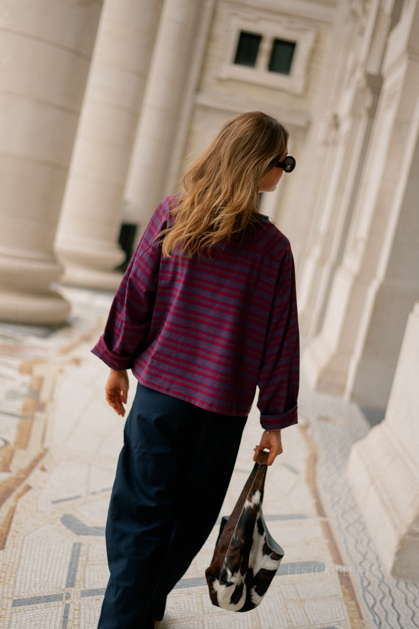 Estelle striped T-shirt blue/burgundy