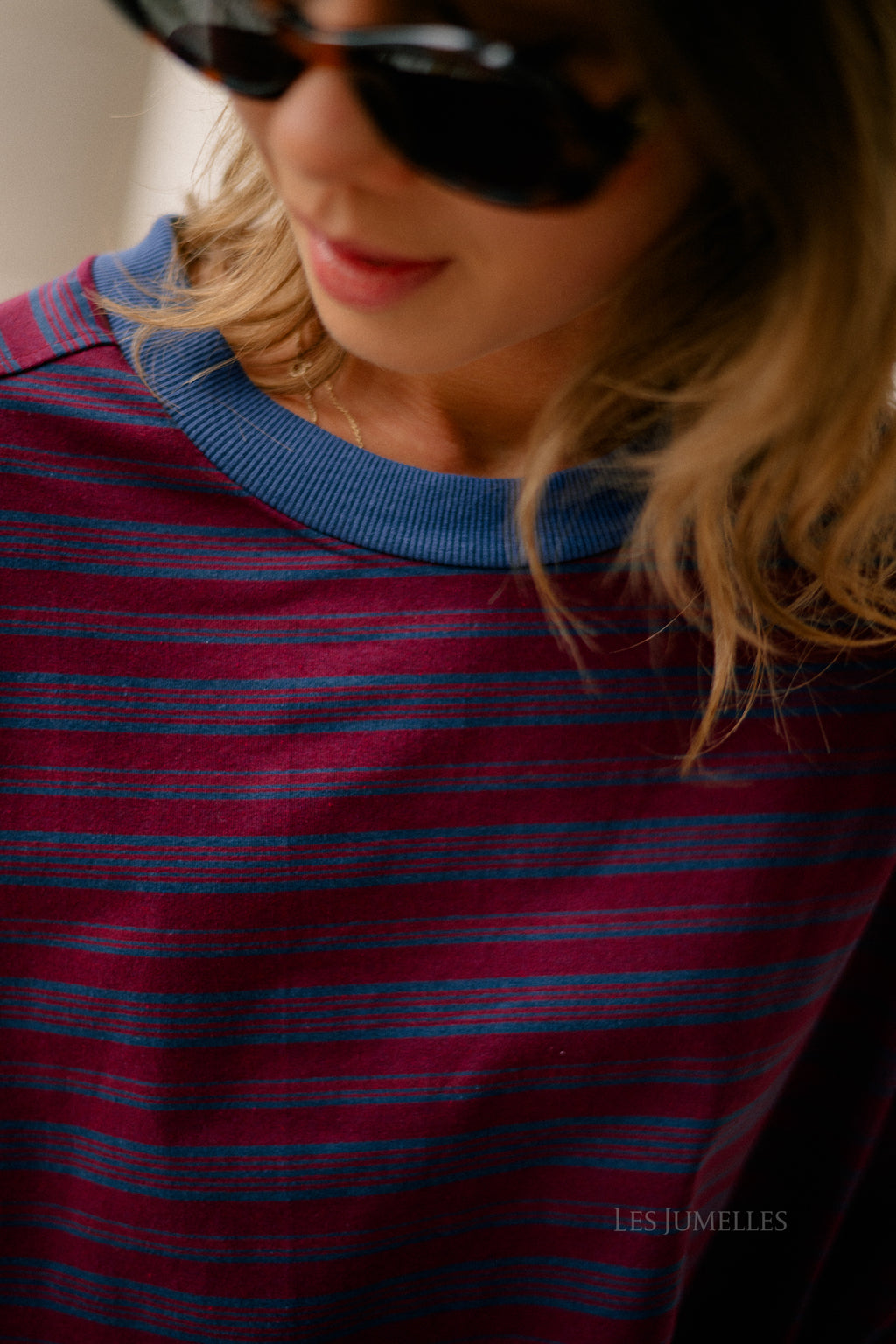 Estelle striped T-shirt blue/burgundy