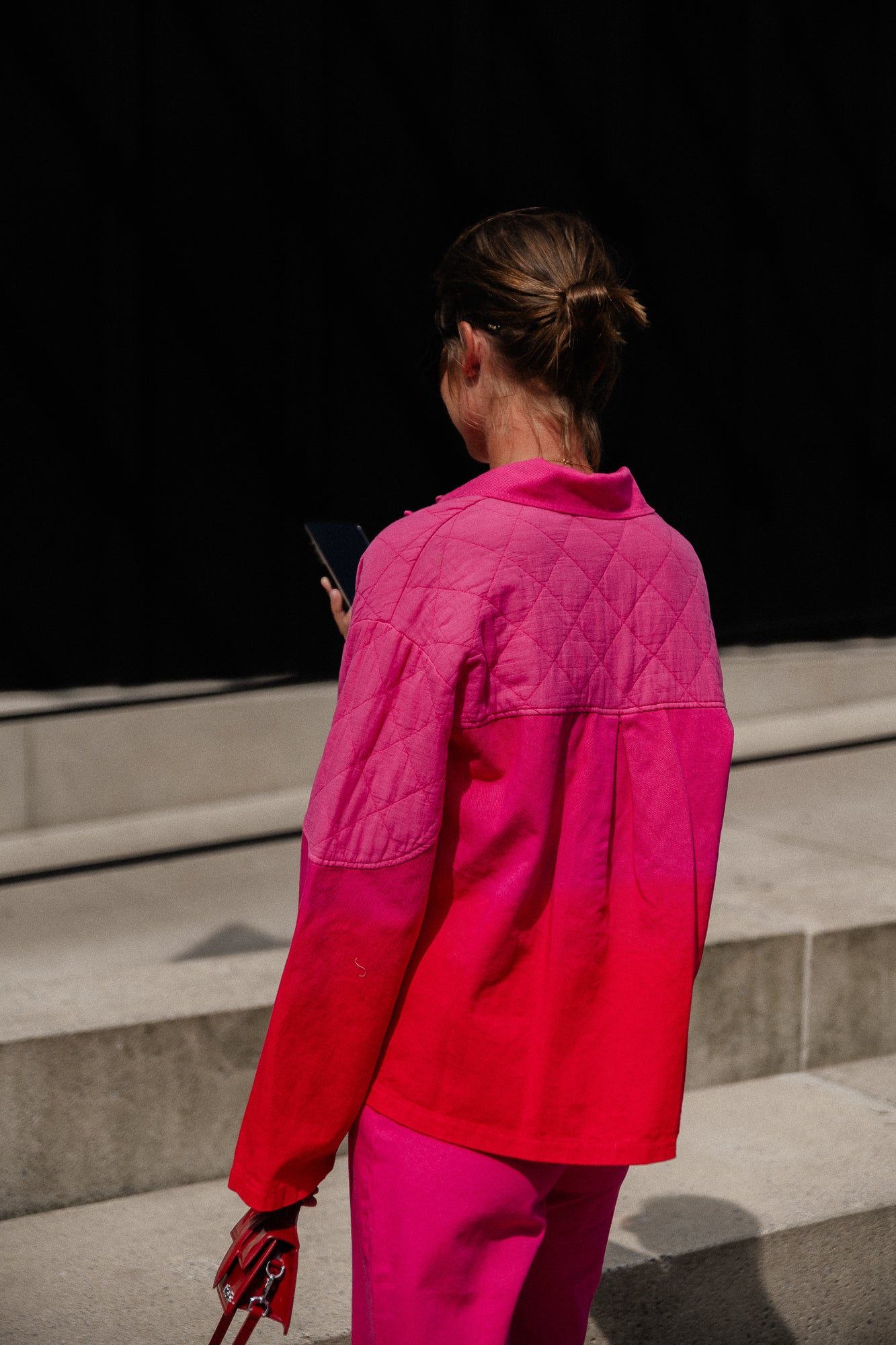 Kate tie-dye jacket pink/red