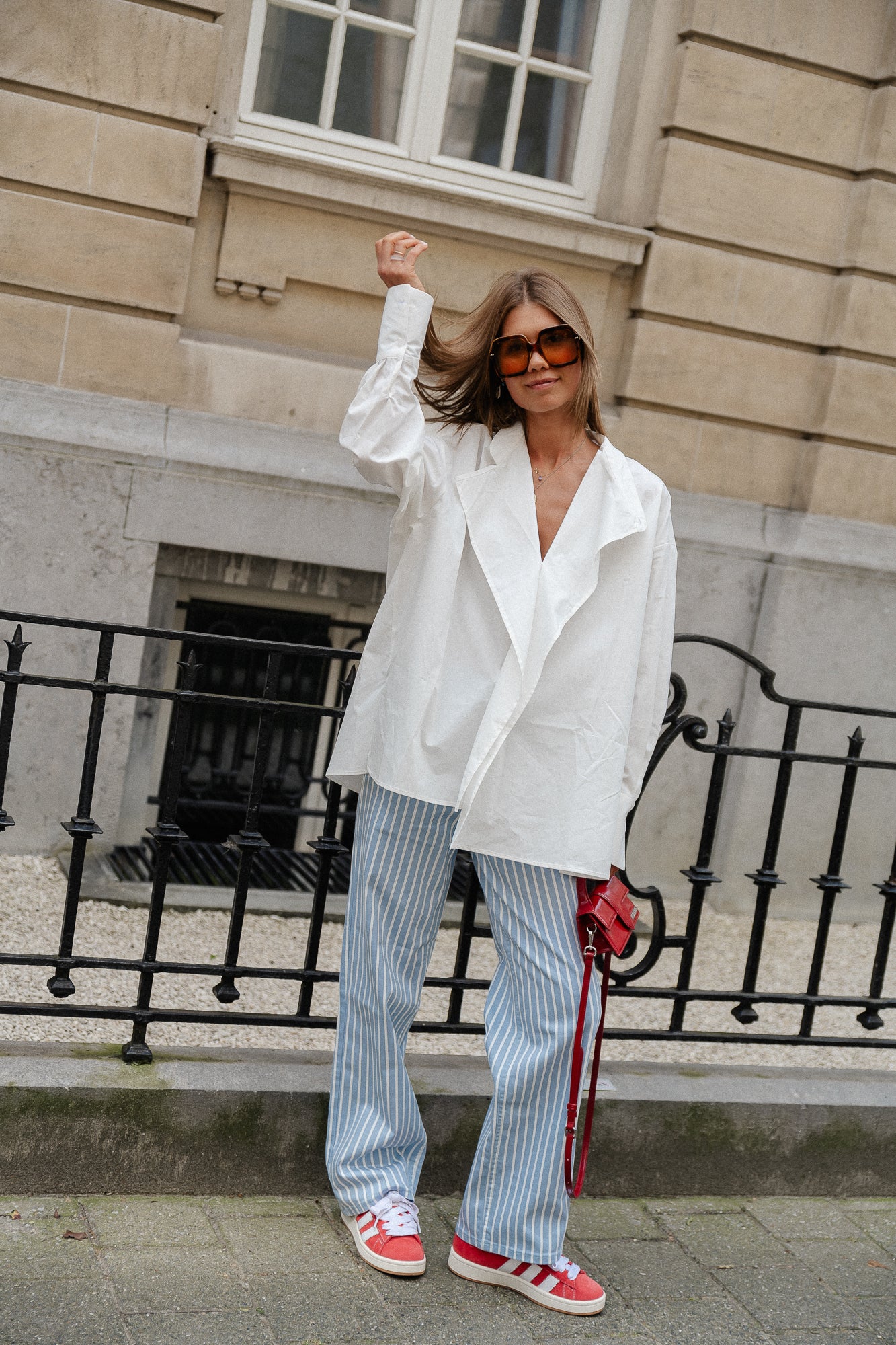 Jean en denim YASLeonora HW bleu kentucky/blanc étoilé